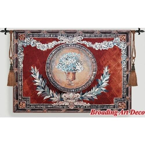 Oliver and Flower Jacquard Weave Tapestry Wall Hanging Gobelin Home Textile Art Decoration Aubusson Cotton 100% 140x96cm