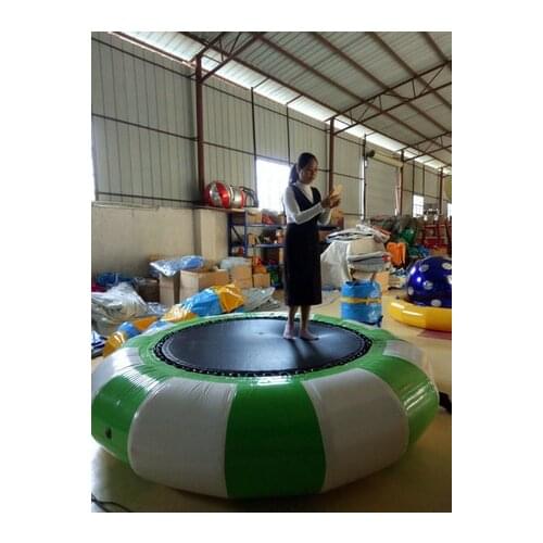 Colorful 2*2*0.45m PVC tarpaulin inflatable jump bed for children or adults outdoor sports bouncing movement