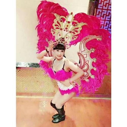 Latin dance Samba accessories Fashion exquisite headdress feathers Delicate dance shows accessories