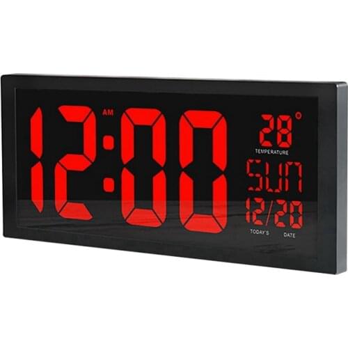LBER Large Sn Big Electronic Wall Clock Desktop Led Digital Calendar Clock Thermometer Daylight Saving For Kitchen Clock Mur