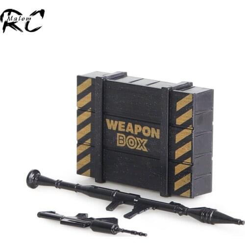 1:10 Scale Plastic Weapon Box RPG-7 Mini Rifle Set for Car Rock Crawler Traxxas TRX-4 TRX6 Axial SCX10 86100 D90 D110 CC01 TF2