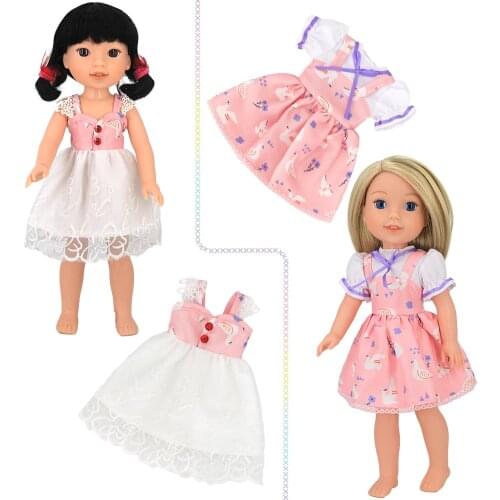 Mini Toys Doll clothes 14 Inch 35CM Silica gel Crawling Doll accessories Fashion yarn skirt dress, swimsuit Girls gift