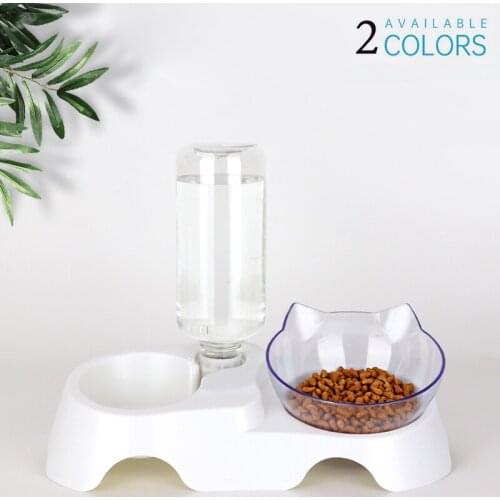 Pet Automatic Feeder Kitten Puppy Waterer Feeding Bowl Anti-Fall Protection Cervical Spine Pet Supplies Bebedero Perro