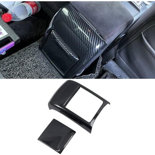 For Subaru WRX / WRX STI 2015 2016 2017 Accessories Carbon Fiber Printed Interior Rear Air Vent Panel Cover Trim 2pcs