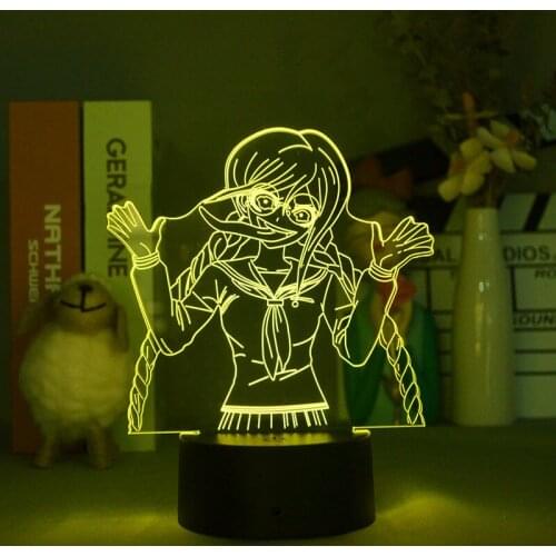 Bedroom Nightlight Anime 3D LED Lamps Table Danganronpa Toko Fukawa Bluetooth Speaker 16 Color Remote Control Decoration Gift