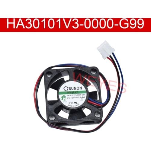 New For SUNON HA30101V3-0000-G99 DC 12V 0.44W 30x30x10mm 3-Wire Cooler Fan