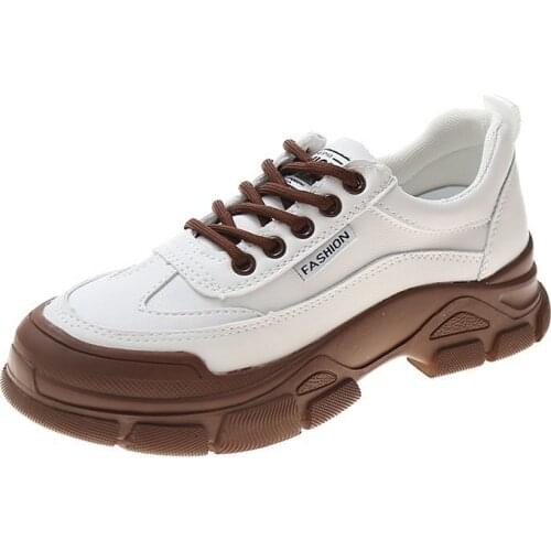 Spring And Summer New Womens Shoes Thick-Soled Height-Enhancing Shoes Fashion All-Match Trend Tooling Shoes Casual Sports Shoes