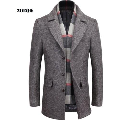 ZOEQO New Arrivals High Quality Wool Jacket Men Wool Coat Slim Fit Jackets Mens Casual Warm Outerwear Jacket M-4XL SIZE