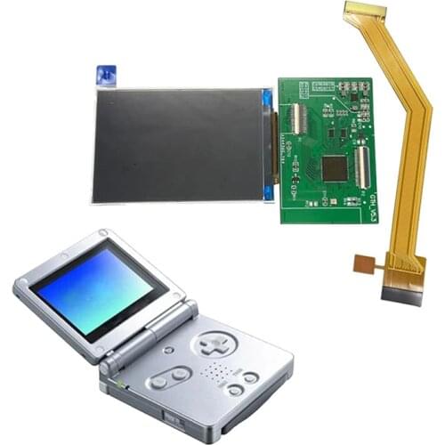 New IPS LCD screen kits For GBA SP Easy to install 3.0 " IPS high brightness LCD screen for Gameboy ADVANCE SP