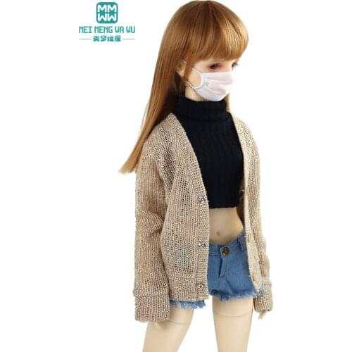 BJD Doll clothes for 58--60CM 1/3 SD DD toys Ball Jointed Doll Fashion wool cardigan in black, white, dark green