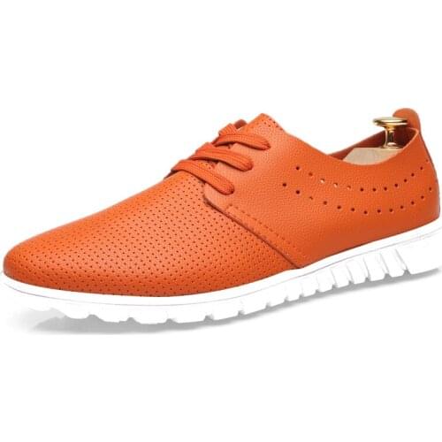 Business casual shoes spring new Doudou shoes soft mens shoes Comfortable fathers shoes Hollowed upper shoeaf