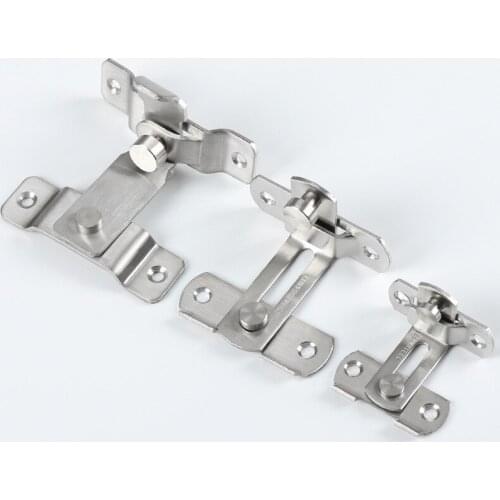 90 degree Right angle buckle 304 Stainless steel sliding door Barrel bolt hasp latch hook lock Window Anti-theft Cabinet Fitting