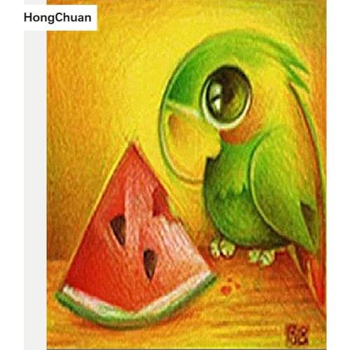 Bird Watermelon Diamond Embroidery 5D DIY Diamond Painting Square/Round Diamond InlaidRhinestone Picture MosaicCross Stitch Gift