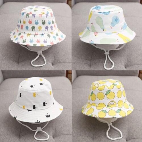 Adjustable Lovely Baby Cap Cotton Baby Girl Sun Hat Summer Outdoor Kids Children Infant Boys Girls Beach Bucket Hats