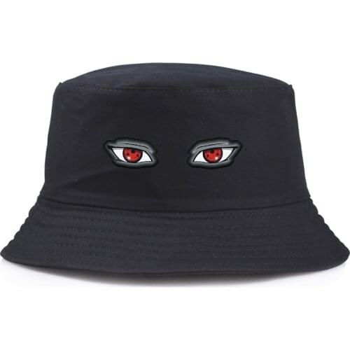 Cartoon Devil Eye Print Fisherman Hat Fashion Harajuku Bucket Hats Street Hip Hop Cap Fishing Bob Hat