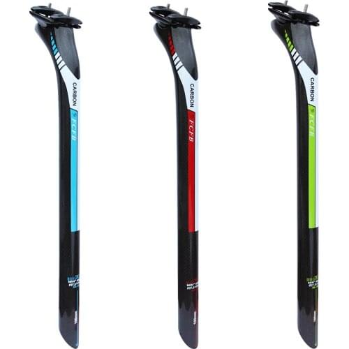 FCFB Road bicycle 3K full carbon fibre seatpost Mountain carbon bike seatpost MTB parts 27.2/30.8/31.6*350/400mm