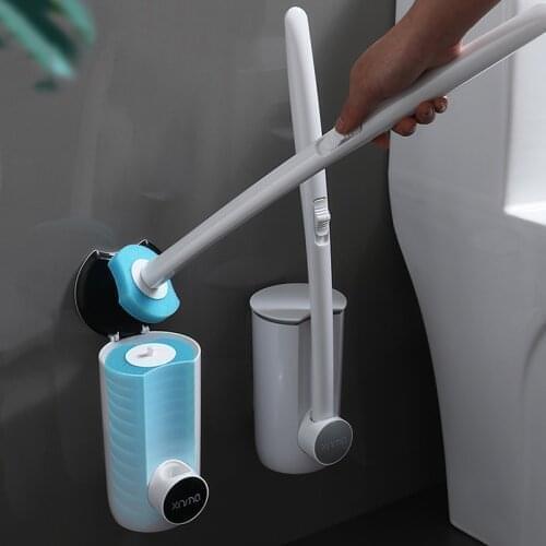 Bathroom Disposable Toilet Brush without Dead Corners Can Be Thrown Household Wall-Mounted Cleaning Toilet Set