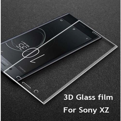 Premium 9H 3D Full Screen Coverage Tempered Glass Screen Protector Protective Film for Sony Xperia XZ F8332 LCD Guard with Cloth