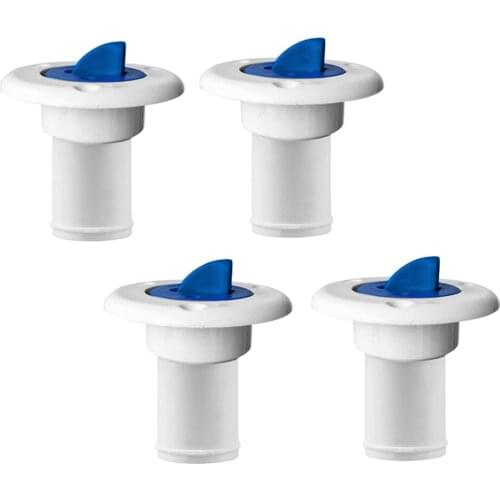 Boat Deck Fill/Filler Keyless Cap -4pcs, 1.5inch (38mm) - Gas/Fuel/Water Deck Filler Marine Nylon Replacement Accessories