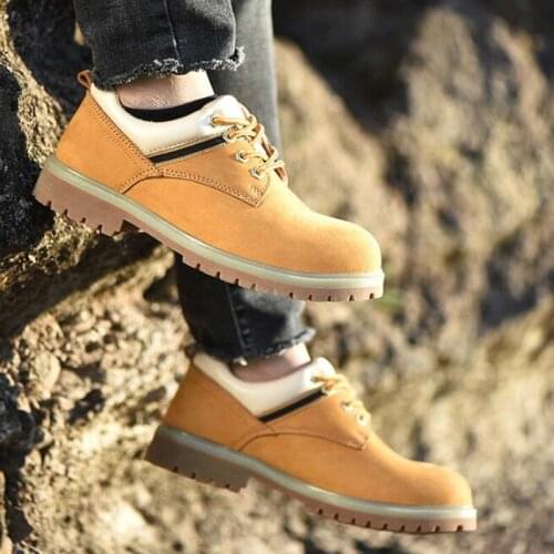 Safety Shoes Cap Steel Toe Safety Shoe Boots Beef tendon For Summer Man Work Shoes Men Breathable Footwear Wear-resistant DXZ051