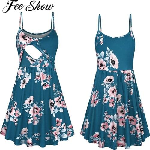 FEESHOW Women Pregnant Dress Maternity clothes Stripe Tunic Breastfeeding high quality Summer Maternity Dress pregnancy clothes