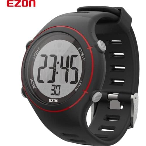 Ezon T037 MenS WomenS Sports Watch Digital Heart Rate Monitor Outdoor Running Watch Alarm Chronograph With Chest Strap