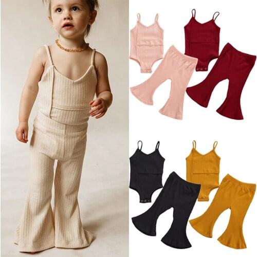 2021 New Summer Cotton Jumpsuit Baby Girl Jumpsuit Suspender Two-piece Dress With Solid Color Personality Sling Strap
