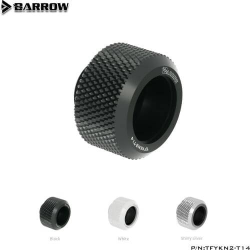 BARROW Hand Compression OD14mm Hard Tube Fitting / Rigid Tubing Water Cooling Metal Connector Fitting G1/4'' Thread TEPG Acrylic