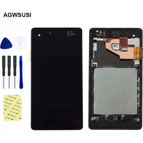 LCD for Sony Xperia V LT25 LT25i LCD Display Screen Monitor LT25 LCD Touch Screen Digitizer Sensor Glass Assembly With Frame