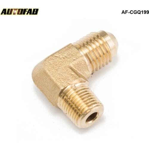 1/8 NPT to AN-4 90 Degree Brass Compression Fitting For Oil Drains/Feeds, Intake Manifold Adapter AF-CGQ199