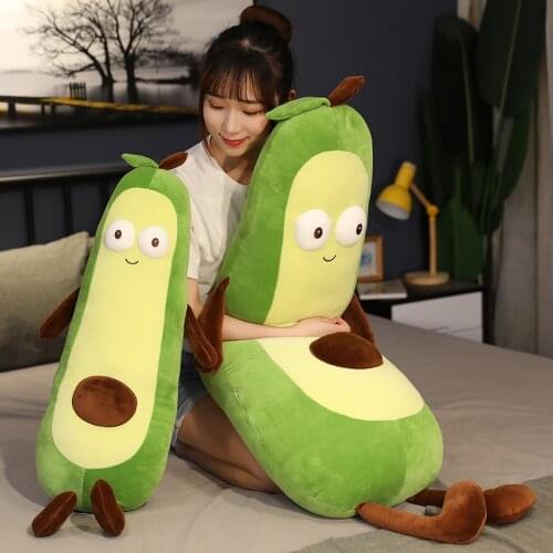 1pcs 80/110/135cm Cute avocado plush toy long sloth pillow girl sleeping doll super soft doll