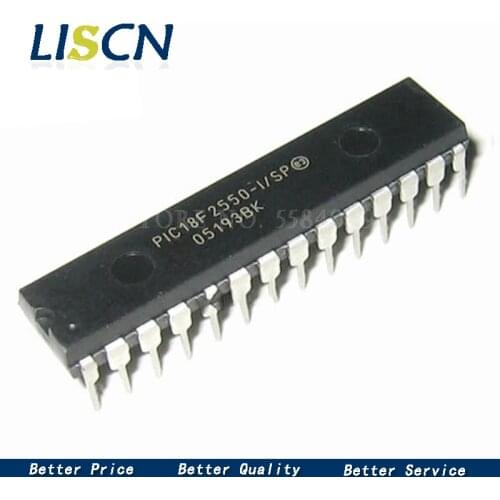 2pcs PIC18F2550-I/SP PIC18F2550 18F2550 DIP-28 IC