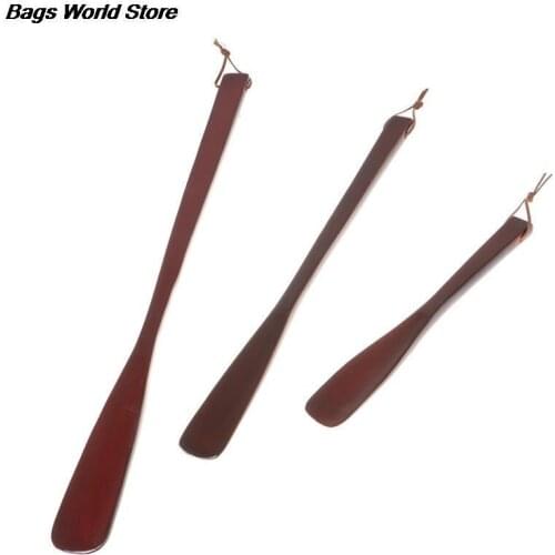 25cm 40cm 54cm Craft Wooden Shoe Horn Dutch Wood Long Handle Shoehorn Lifter with Hanging Rope for Shoes Accessorie Horns