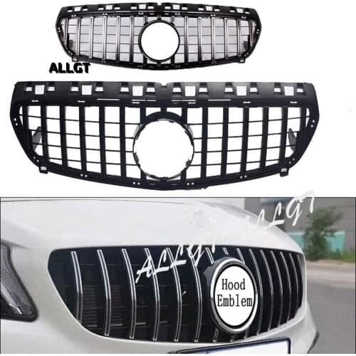 Car Front Grill Upper Grill Pre Facelift Fit For Mercedes Benz W176 A-Class 2013 2014 2015 Chrome Black GTR