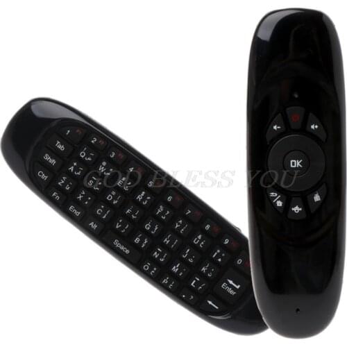 C120 Fly Air Mouse 2.4G Mini Wireless Keyboard Rechargeable Remote Control for PC Android TV Box Russian English Spanish Arabic