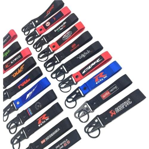Motorcycle Embroidery Key Holder Chain Collection Keychain For Ducati Honda Yamaha KTM Kawasaki Badge Keyring