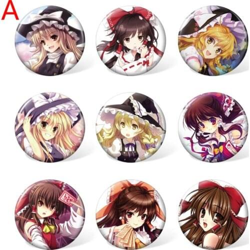 9pcs 58mm TouHou Project The Embodiment of Scarlet Devil Cartoon Badge Anime Brooch Pin