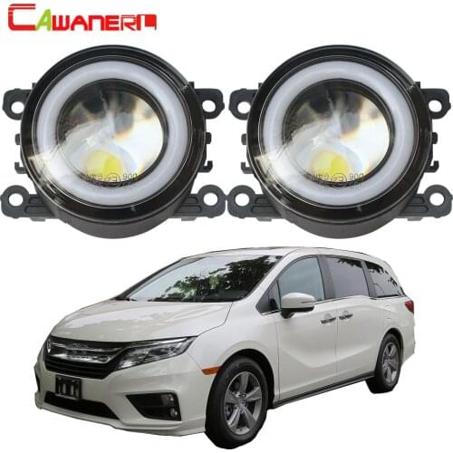 Cawanerl For Honda Odyssey Car Styling 30W LED Bulb Fog Light COB Angel Eye DRL Daytime Running Light H11 12V 2015 2016 2017