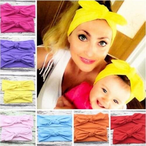 Naturalwell Mother & Baby Kids Turban Hair band Accessories Toddler Girl twist knot Headbands Parent-Child Family Headwear HB011