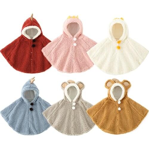 Children Windbreaker For Girls/Boy Baby Clothes Winter Baby Cloak Cartoon Super Cute Cloak Baby Children Shawl Jacket 0-3 Years