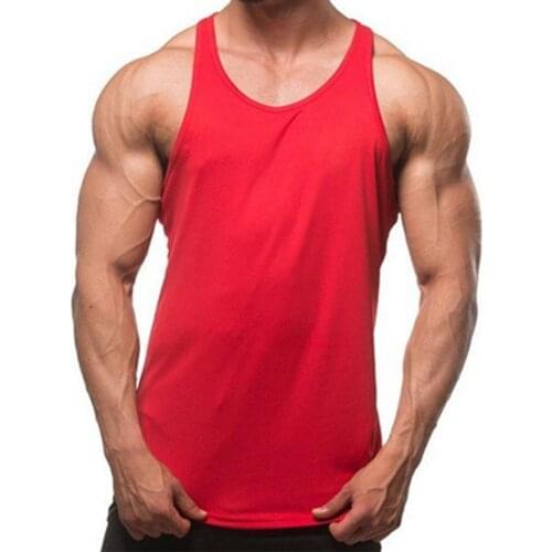 Breathable Cotton Fitness Vest Round Neck Bodybuilding Summer Sports Vest for Gymnastic