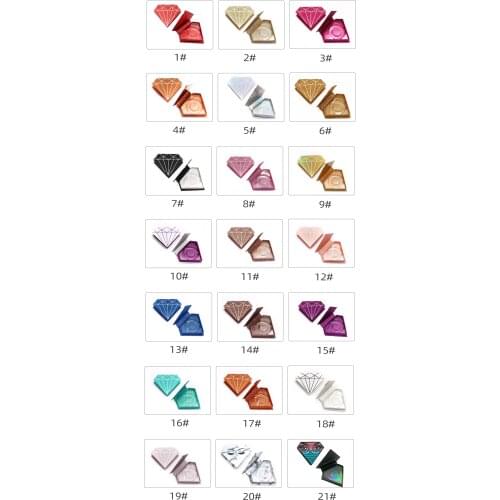 Flash Girl Wholesale 21 Color Diamond Eyelash Packaging Box Custom 3D Mink Eyelashes Packaging Box Private Label Box Packing