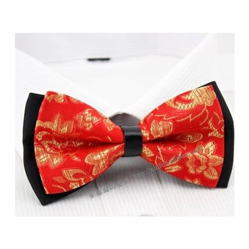 Red Bow tie Wedding bow tie Chinese style