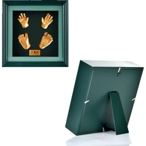 Creative Hand Model Foot Model Photo Frame Set-up Baby Hand and Foot Print Three-dimensional Photo Frame Simple Display 27X27cm