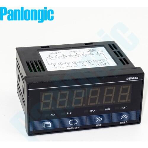 Panlongic Multi-function Pulse Meter 6-digit Counter Rotation Speed Meter Cycle 110-240V AC