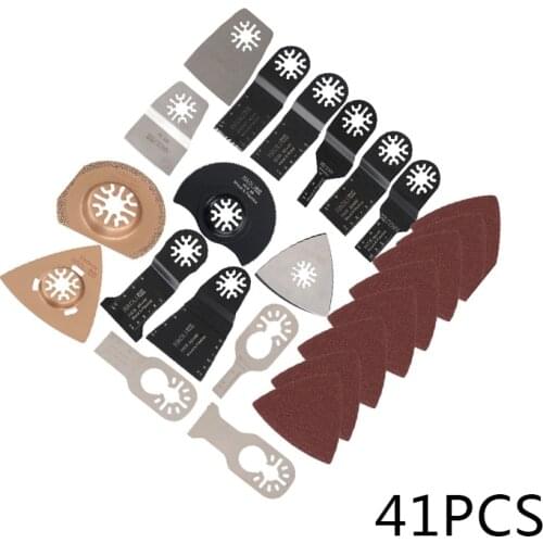 41pcs scillating Multitool Saw Blades Accessories Kit For Fein Makita Wood Cutting Kit Power Tools