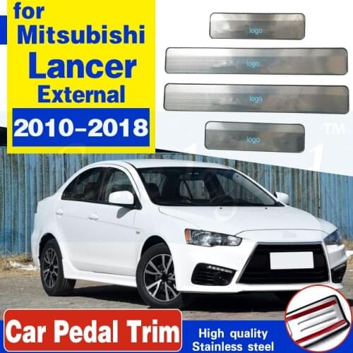 Stainless steel pedal Scuff Plate Door Sill Welcome pedal for Mitsubishi Lancer/Lancer EX/Lancer Evo 2010-2018 Car styling