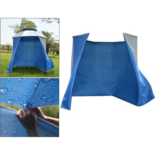 Outdoor Rainproof 4.8m Umbrella Tent Folding Wall Cloth of Fishing Shade Cloth Beach Sun Protect Apron with Carabiners