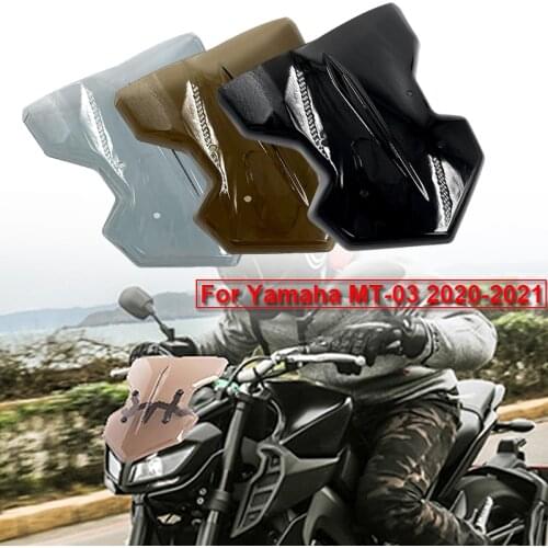 Motorcycle Windshield WindScreen With Bracket For Yamaha MT-03 2020 2021 MT 03 Wind Screen with Mount Holder Motorcycle Part