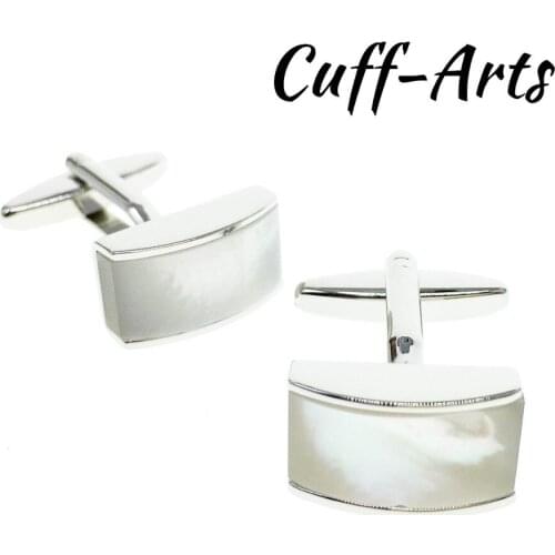 Cufflinks for Men Curved MOP Classic Cufflinks 2018 Vintage Shell Cufflinks Cuff Link Jewelry Wedding Gifts by Cuffarts C10160B